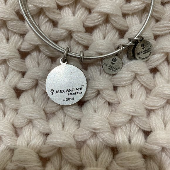 Alex and Ani - Silver Claddagh Charm Bangle Bracelet - Picture 3 of 3